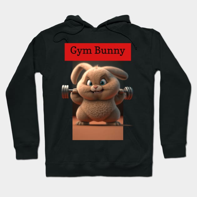 Ben the Gym Bunny - Work out time Hoodie by TheArtfulAI